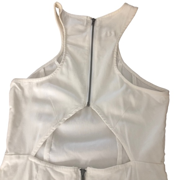 Lulu’s Bodycon Cream Mini Dress with cut out back SZ S - Picture 9 of 13